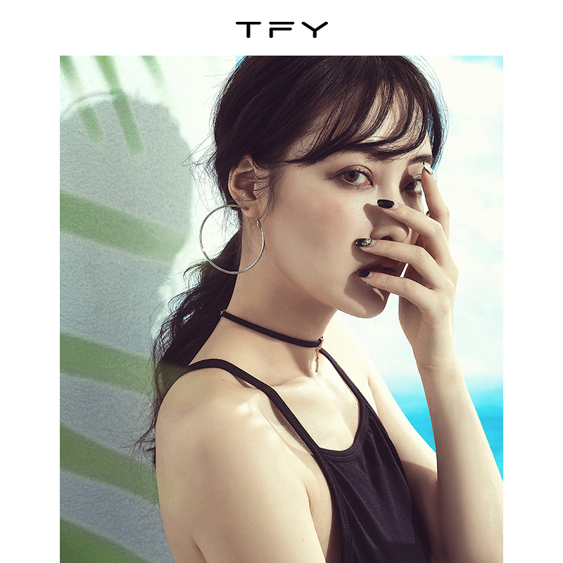 South Korea Large Circle Rings Earrings Women Cirque European and America Exaggerated 2022 Fashion Earrings Mesh Red Temperament Pure Silver Earbuds Earrings