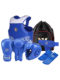 Jiurishan professional competition Sanda protective gear complete set for adults and children full imitation leather professional training equipment boxing gloves set