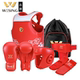 Jiurishan Sanda Protective Gear Set, Ultra-Fiber Leather, Complete Set for Children's Competitions, Adult Men's and Women's Boxing Training, Fighting and Martial Arts Set