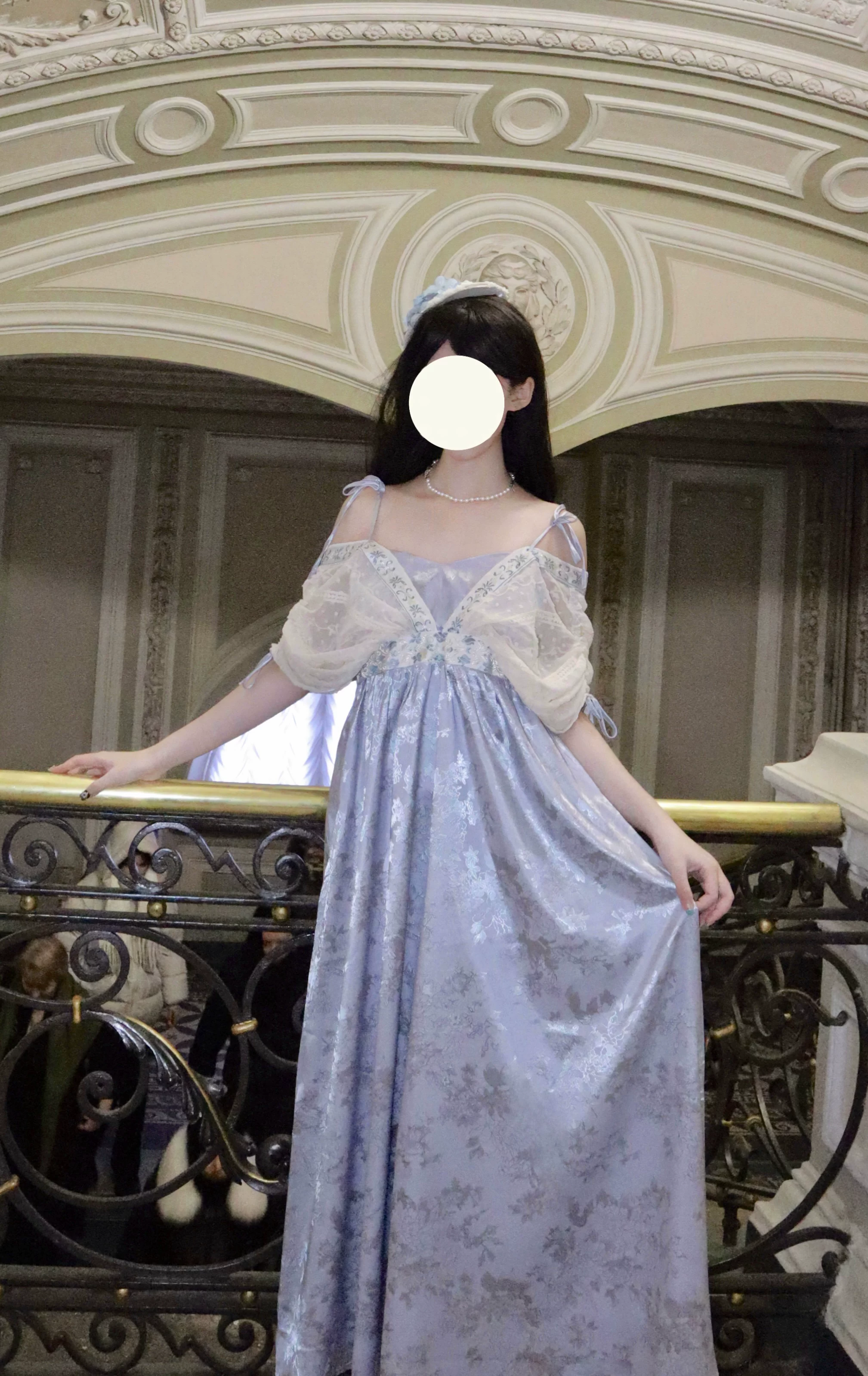 Оригинальное платье имперский стиль Lolita с рисунком луны, озеро Шэдоу Имперская Лолита, ретро жаккард тёмный рисунок, стиль масляной живописи