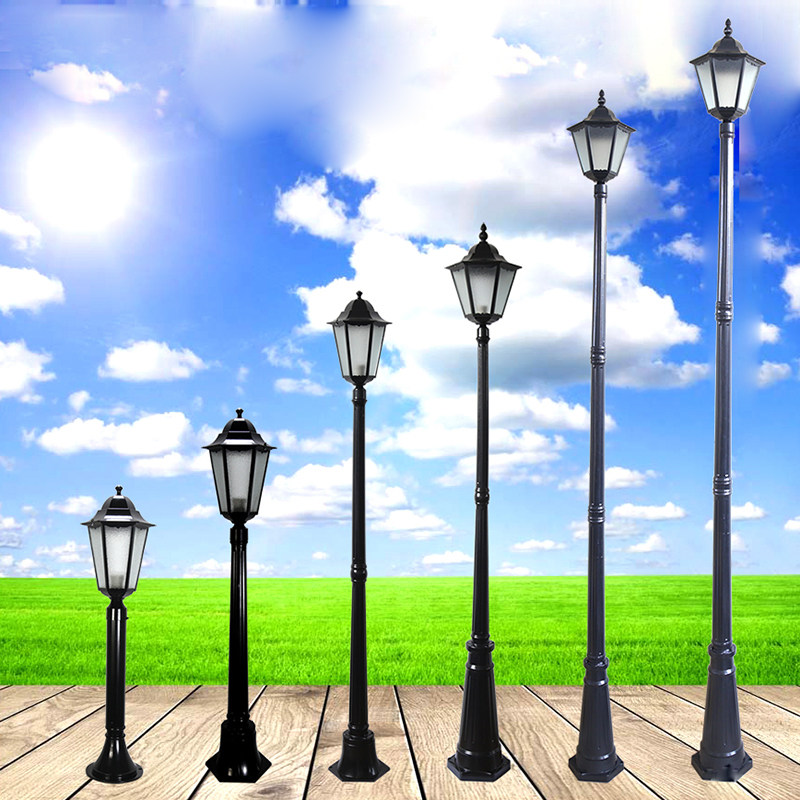 European-style retro garden lamp community villa garden grass buried lamp rust-proof street lamp pole outdoor waterproof solar street lamp