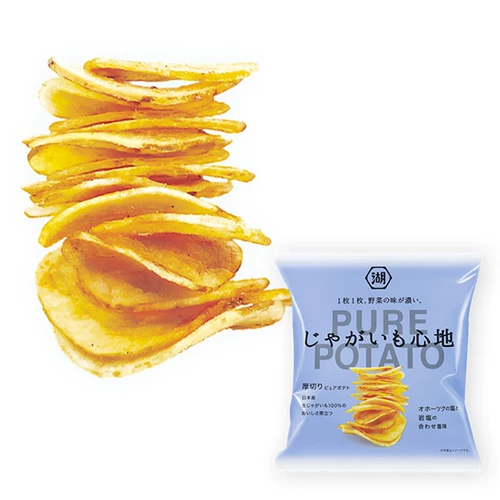 Японские озеро дом толстые картофельные чипсы без соли, легкий соль вкуса говяжий стейк для каштанового риса крикет детские закуски 4 последовательных мешка