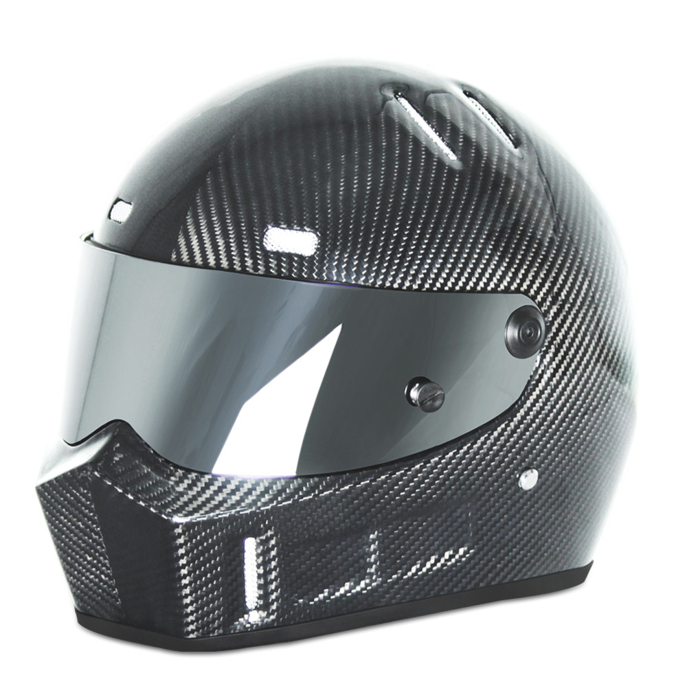 CRG Lai Meng Xuejie carbon fiber locomotive locomotive helmet men and women four seasons lightweight personality riding full