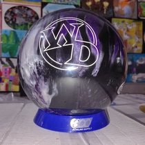 Columbia 300 brand straight line bowling ball 11 pounds purple silver WD white dots