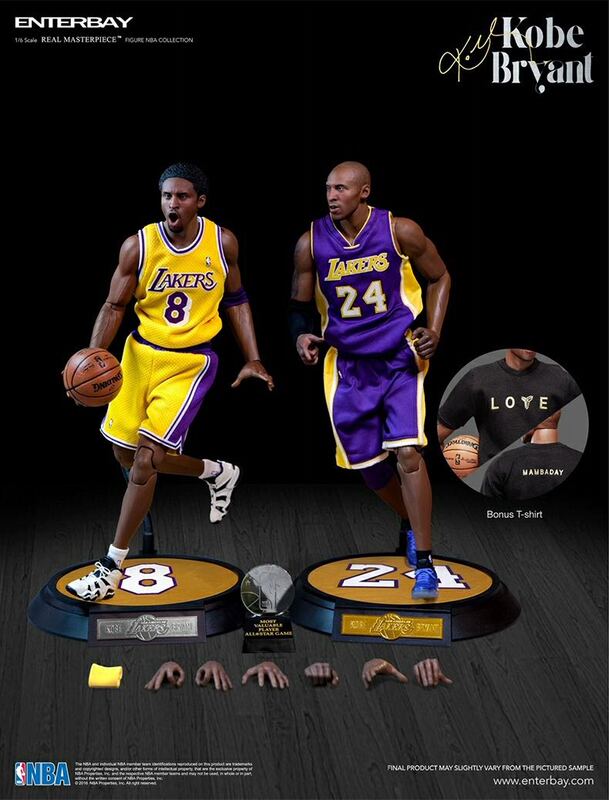 Enterbay Kobe 4.0 Action Figure Eb Movable Nba Star Figure Kobe Model 1/6 Scale Limited Edition Authentic