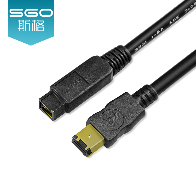 sgo SIG 1394 data line 6P to 9P firewire firewire400 to 800 line male to male cable