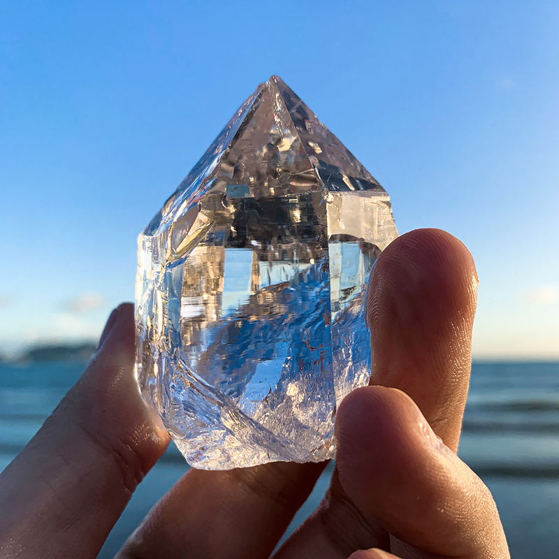 Himalayan Spiral Crystal Raw Stone, Nirvana Castle, Laser Column, Database, Skeleton, Hahshu, Nepal, Meditation