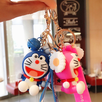 Creative bells Clin Cat Personality Silicone Couple Key Close Woman Cute Bookbag Locky Buckle Hanging a Little Gift
