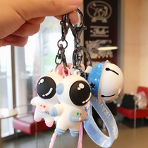 New Cartoon Bell Astronaut Keychain Cute Bookpack Astronaut Hanging Car Key Chain Small Pending