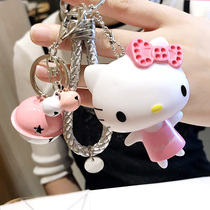Creative cartoon enamel kitten keychain pendant men and women couples cute bag key chain personality gift best friend