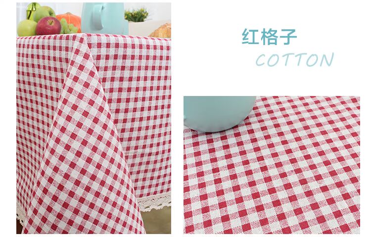 Khăn trải bàn bằng vải cotton và vải lanh Nhật Bản kiểu lưới nhỏ Hồng Kông phong cách nghệ thuật nhỏ tươi bàn mục vụ bàn tròn bàn cà phê bàn ​​khăn trải bàn - Khăn trải bàn khăn trải bàn sang trọng
