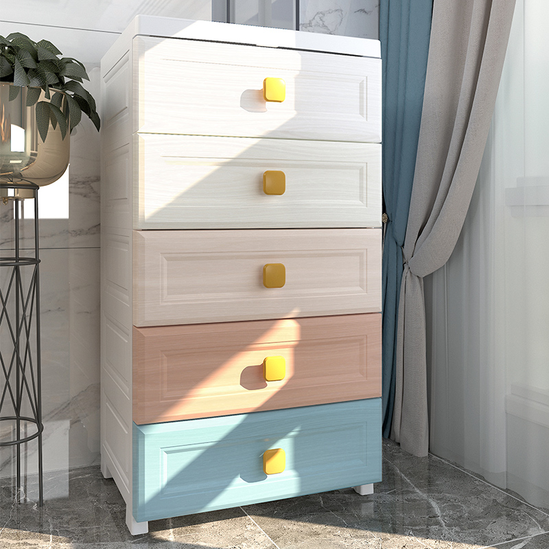 Thickened storage cabinet drawer type children's baby wardrobe plastic multi-layer sorting box storage cabinet home chest of drawers