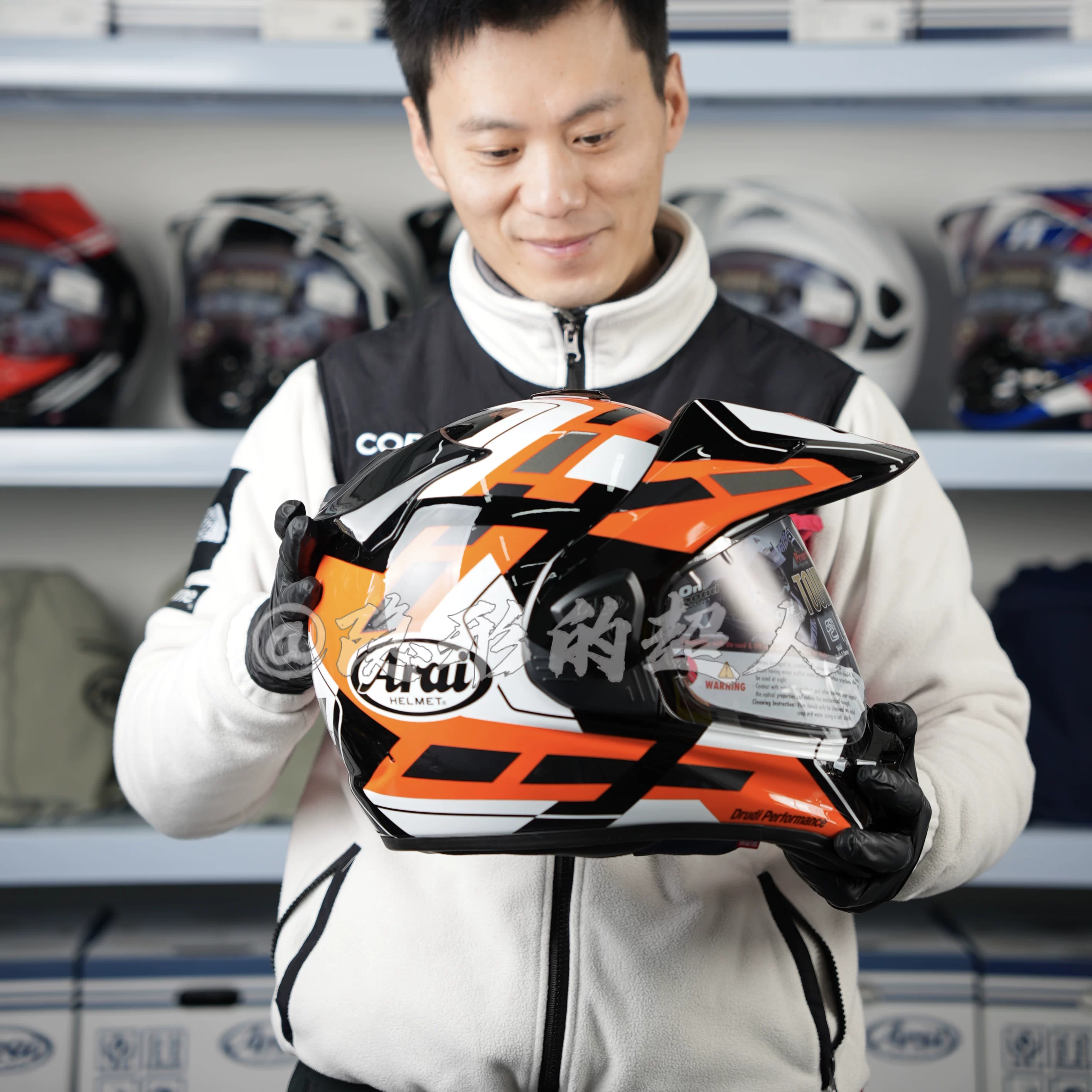 Оригинальный и подлинный 26 ARAI TOUR CROSSV Rally 5 Discovery Blue Cube Orange Cosmic Silver