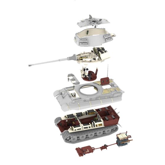Luqiu Model in Stock Wheatfield Rm-5146 German Tiger King Heavy Tank High Precision Version Full Internal Structure 1/35