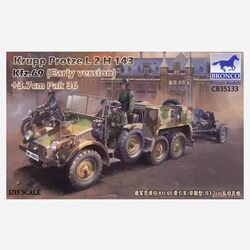 Weijun Cb35133 Knuppel Kfz.69 Artillery Tractor Early Model and Pak36 Gun 1/35