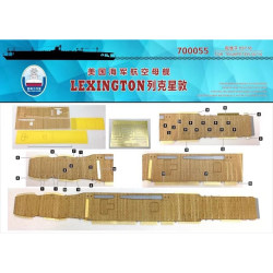 Liuqiu Model Shipyard 1/700 Lexington Wooden Deck with Trumpeter 05716 700055