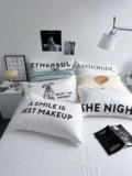 Ins Simple Letters All Cotton Pillow Eleve Single Products Four Seasons хлопчатобу