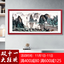 New Chinese living room decoration painting landscape painting modern atmosphere sofa background wall hanging painting Back Mountain office mural painting