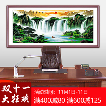Rising Sun Dongsheng landscape painting living room hanging painting office background wall fortune calligraphy painting cornucopia landscape backer mountain murals