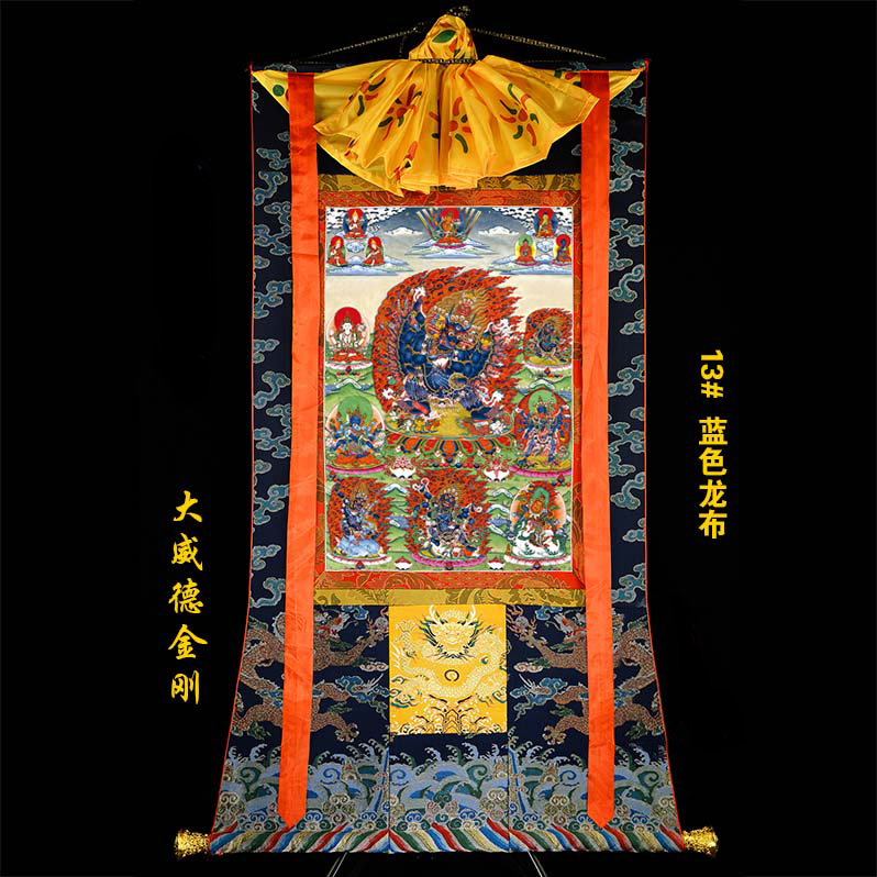 Tangka hanging painting Tibetan Buddhist art installation mineral raw material decoration painting Daweed King Kong