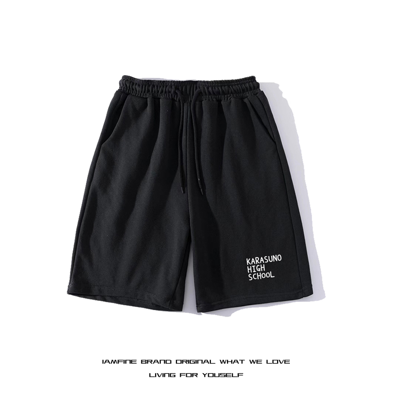 Haikyuu!! Karasuno High School Shorts, Hinata Shoyo, Kageyama Tobio Same Style Team Uniform, Men's Merchandise, Cosplay Shorts