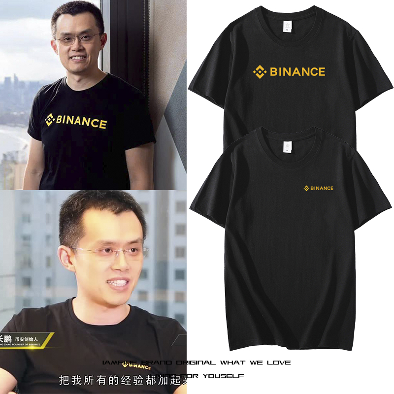 Binance Zhao Changpeng Style Short-Sleeve T-Shirt Summer Unisex Cryptocurrency Platform Virtual Pure Cotton Clothing