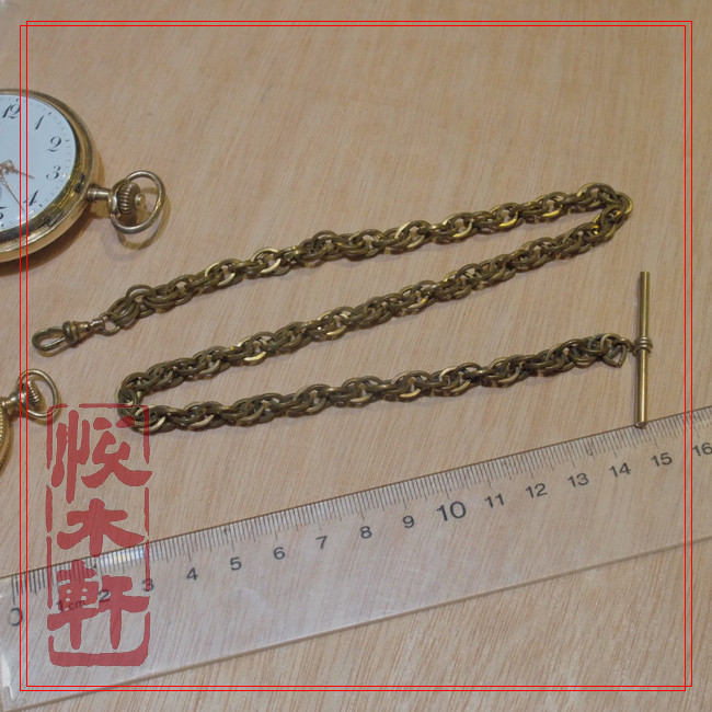 Old Antiquity UK Standard T BAR BRONZE WATCH CHAIN BAR AND HOOK IS THE WEIGHT OF THE BAG: 29 gr