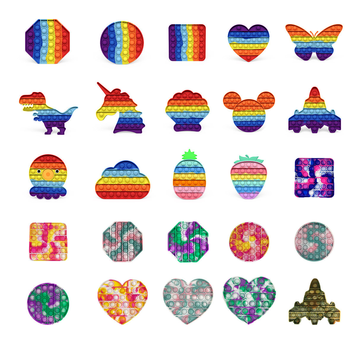 pop it fidget rainbow camouflak Pioneer Desktop Puzzle Toy Children Thinking Chess Flight Game-Taobao