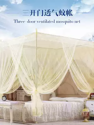 Three door floor-to-ceiling mosquito net 1 5 Princess Wind 1 8m bed double household 2019 new net red ins mosquito net