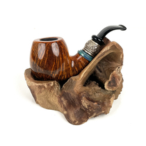 Marigold pipe rack pipe seat display rack root nodule tree ornaments personalized creative handmade smoking utensils