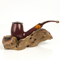 Marigold pipe stand pipe seat pipe display stand tree burl tree root handmade personalized creativity