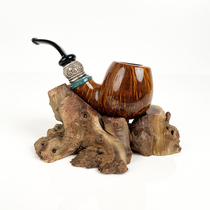 Marigold pipe rack pipe seat root nodule old material tree root pipe display stand handmade personalized creative ornaments