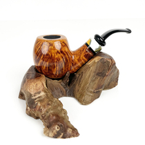 Marigold pipe rack pipe seat pipe display stand tree root tree nodule root nodule handmade personalized mens smoking set