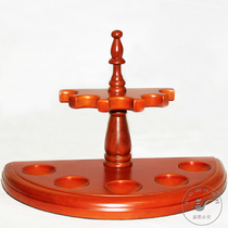 Solid wood pipe holder five-seat semi-circle solid wood pipe holder solid wood five-position pipe holder removable 5-piece pipe holder