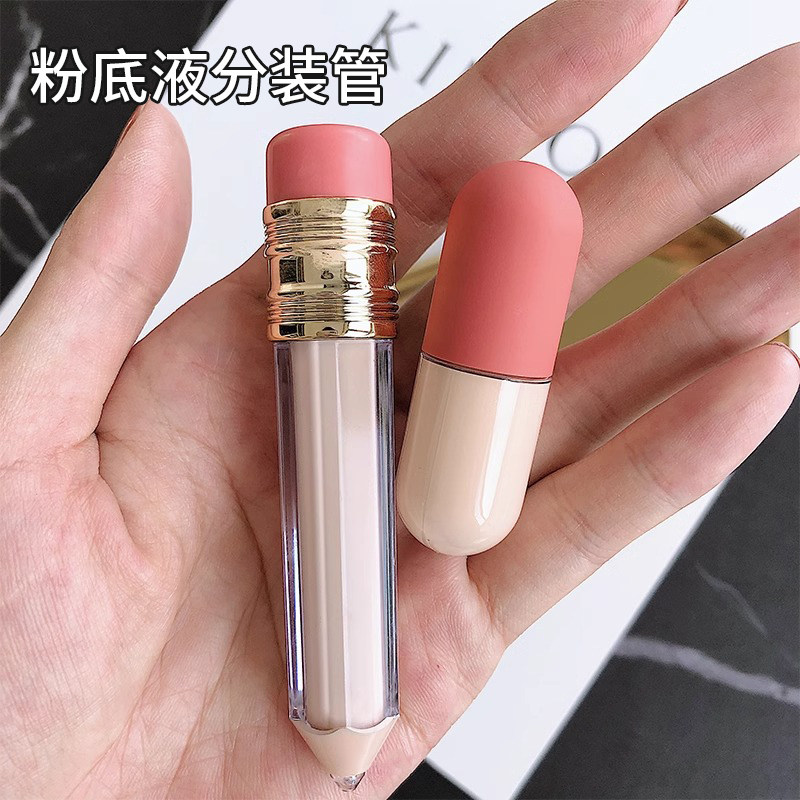 粉底液分装瓶笔胶囊旋转唇釉唇刷化妆旅行便携遮瑕液精华小样瓶