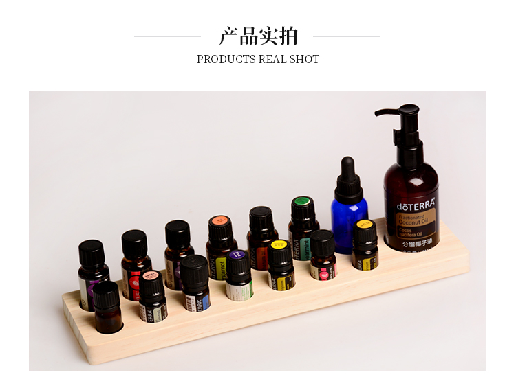 Tinh dầu siêu thị 15 lưới lưu trữ dầu màn hình đứng gỗ rắn 5ML15ML hộp tinh dầu - Tinh dầu điều trị tinh dầu hoa anh đào