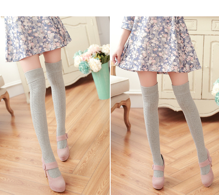 Nhật bản ống cao mùa hè điều hòa không khí phòng xà cạp vớ over the knee vớ chân bìa nữ cotton dài vớ ống ngủ ấm vớ