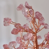 Koi King Energy Crystal Tree Trawberry Citrine Цитрин Трехмерный орнамент световой световой день рождения ниша.