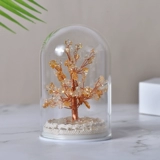 Koi King Energy Crystal Tree Trawberry Citrine Цитрин Трехмерный орнамент световой световой день рождения ниша.