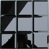 Стеклянная черная мозаика, касса на стену