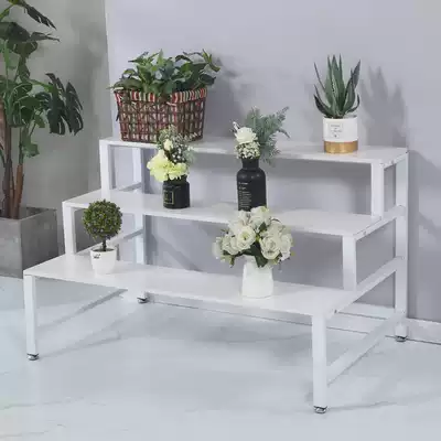 Shelf trapezoidal step flower shop live shelf single-sided display rack ladder gift box flower stand