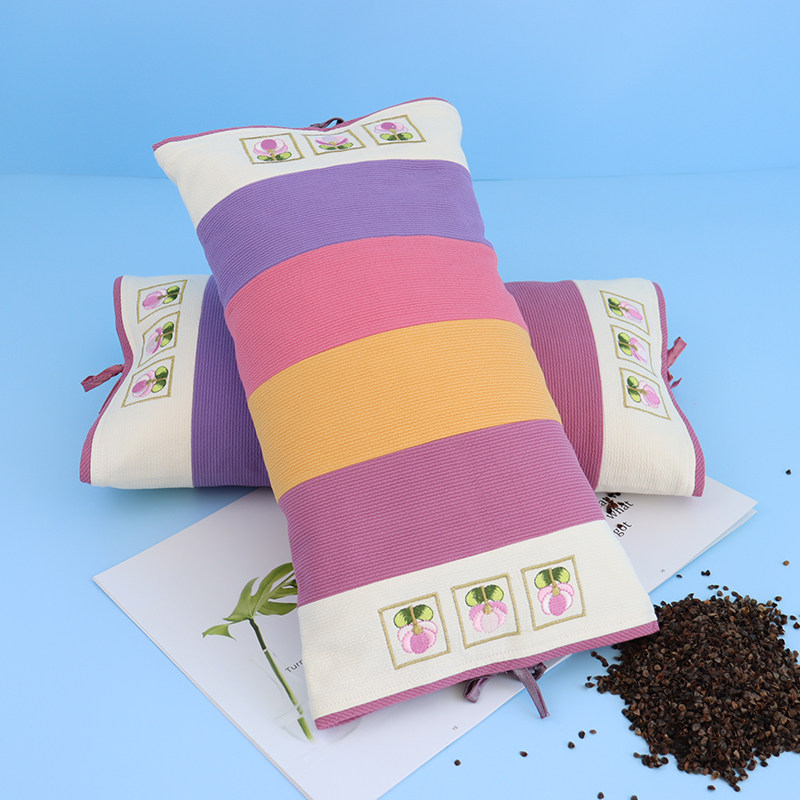 Whole buckwheat shell pillow adult child pure cotton pillow antibacterial pillow household single-person sleep guard cervical pillow