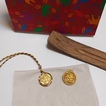 Retro Necklace Bhutan Coin Revamp Buddhist Mestle Coin Pendants