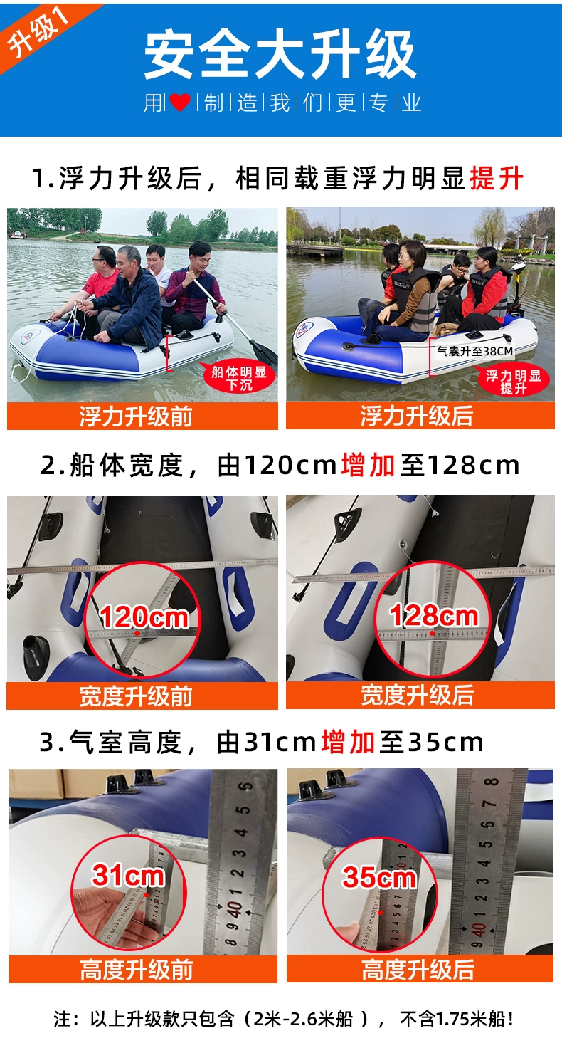 Thuyền cao su dày, thuyền bơm hơi, thuyền đánh cá, thuyền kayak, thuyền tấn công, đáy cứng, chịu mài mòn, gấp được, thủy phi cơ Lua chuyên nghiệp
