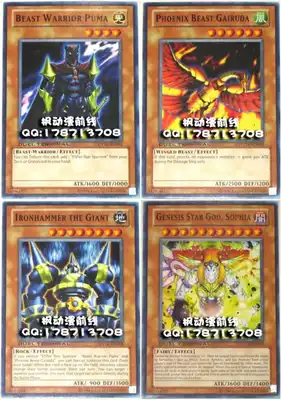 英文卡牌野兽战士豹人 凤王兽铠楼罗 铁巨人大铁锤 创星神索菲娅