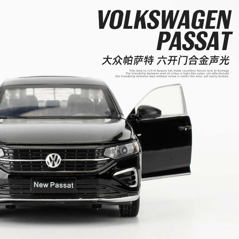1:24 Large-Scale Realistic Volkswagen Passat 2023 Alloy Car Model Toy for Boys and Children, Collectible Display Piece