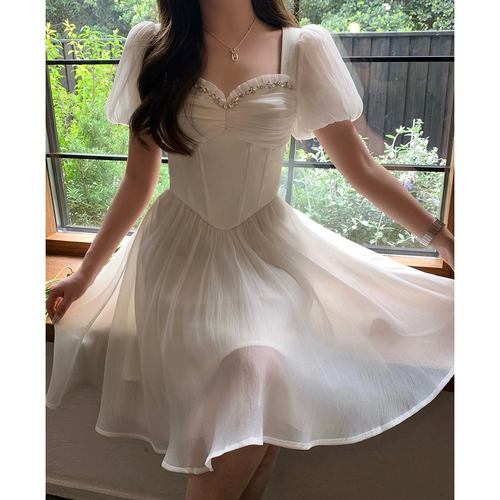 Абрикосовая длинная шифоновая юбка, платье, средней длины, А-силуэт