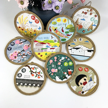  Kindergarten handmade DIY production wall stickers twenty-four 24 solar terms hanging hemp rope board creative decorative hanging