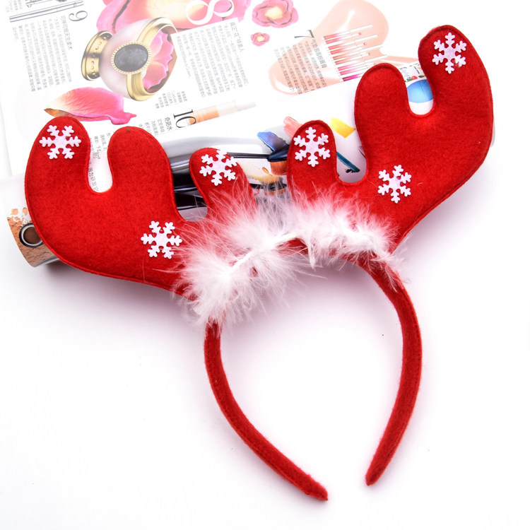 New Luminous Deer Antlers Elk Deer Bell Peppers Hair Stirrup Adult Children's Headwear Adornment Red Creative Dress Clothing Items