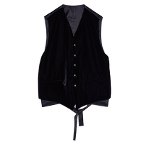 EIN literary retro black velvet temperament casual urban commuting capable vest vest 24 spring new style